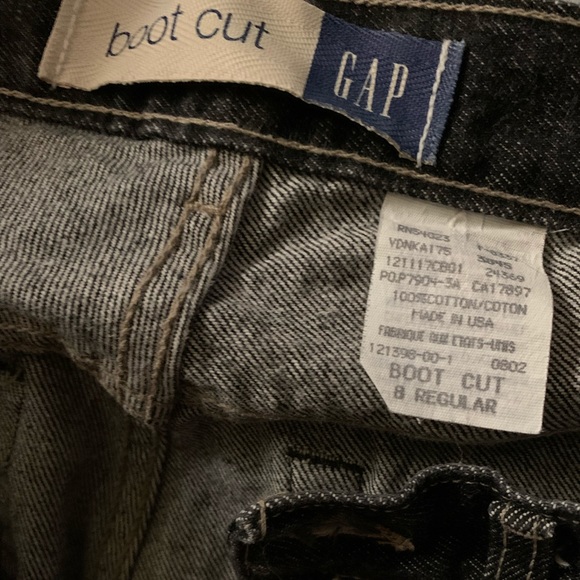 Gap boot cut straight leg dark wash jeans - Picture 7 of 8